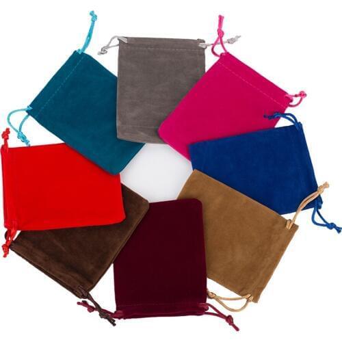 50pcs Velvet Bag Jewelry Packing Drawstring Pouches Small Velvet Gift Bags for Christmas Birthday Wedding Party Makeup Packaging