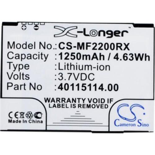 Cameron Sino 1250mAh battery for NOVATEL WIRELESS MiFi2200 3-1826107-9 40115114.00 L01478001 Hotspot Battery