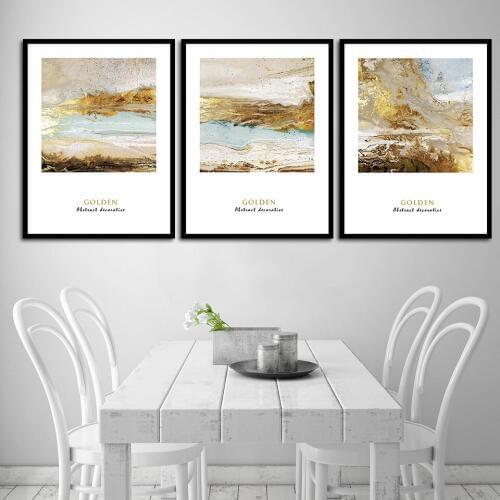 Watercolor Golden Abstract Modern Fashion Oil Painting Home Decor Canvas Painting Living Room Bedroom Decoration B5281