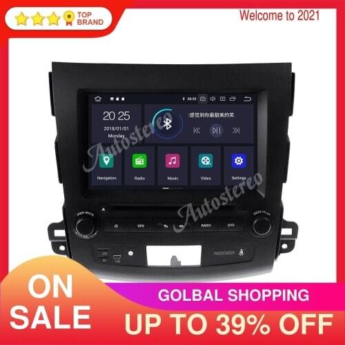 Android 9.0 16G Car GPS Navigation Multimedia Player For Mitsubishi Outlander 2006-2012 Headunit Radio Stereo Tape Recorder DVD