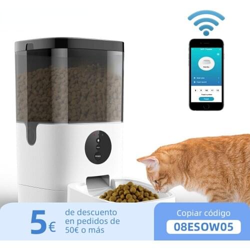 4/6L Automatic Pet Feeder For Cats WiFi Smart Swirl Slow Dog Feeder With Voice Recorder Large Capacity Timing Cat Food Dispenser
