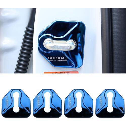 Car Accessories Door Lock buckle Cover Protector Sticker for Subaru Forester Outback Legacy Impreza LIBERTY XV carstyling