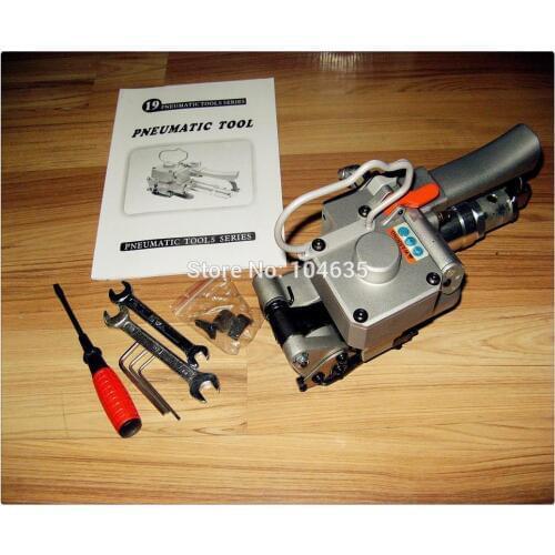 Free ship XQD-19 Handheld Pneumatic Plastic Friction Welding Strapping Tool Without Seal For PP PET Polyester Band Strap13-19MM