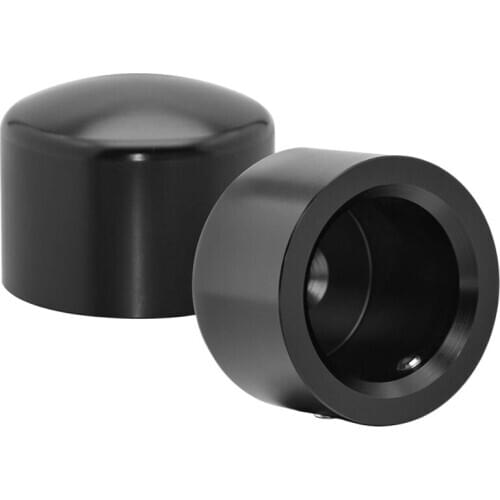 Black Front Axle Nut Cover Cap for Softail Sportster Dyna Road King Vrod King