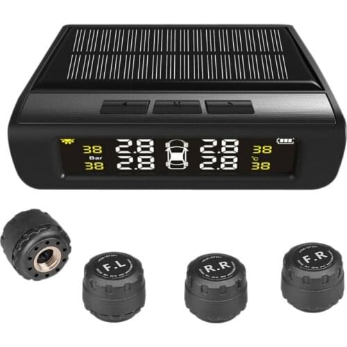 Solar Power Digital Car Tyre Pressure Monitor LCD Display Monitoring System Auto