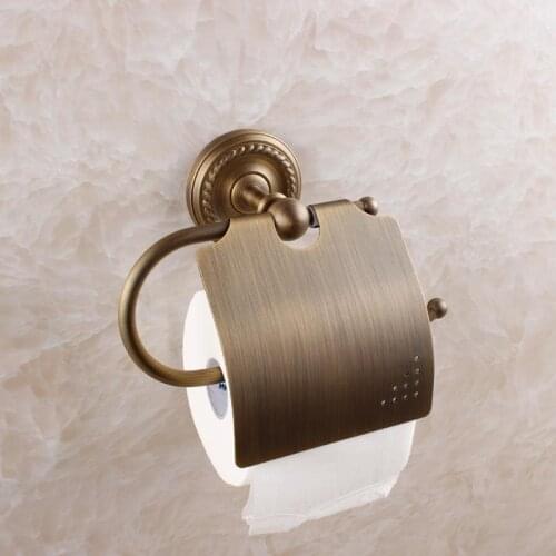 2015 Limited Banheiro Retro Vintage Antique Finishing Paper Towel Holder Bathroom Roll Fashion Brass Tissue Box Opening Pumping