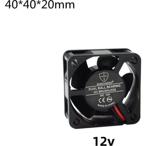 3D Printer Part 4020 DC Cooling Fan 12V Brushless Bearing Mini Cooler 40mm Fan Radiator 40x40x20mm High Quality 40*40*20