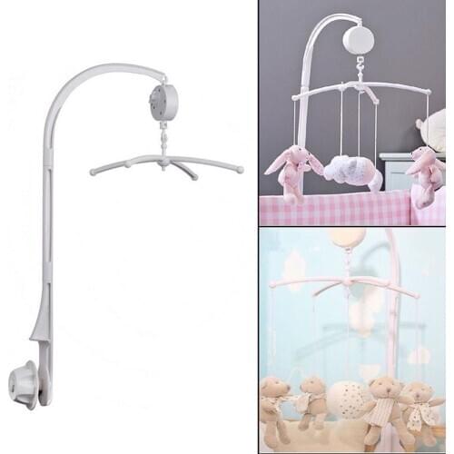 DIY Baby Crib Bed Bell Holder Toy Arm Bracket Wind-up Music Box Hanging Stand