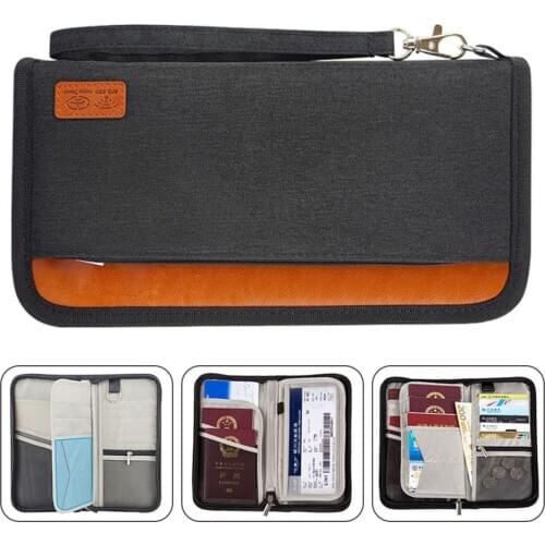 Travel Wallet,RFID Blocking Family Passport Holder Carry Storage Case Passport Holder Cash Document Organizer for Cards/Tickets