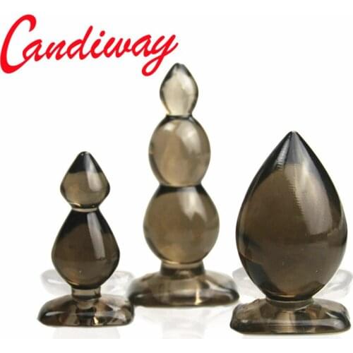 Candiway erotic anal beads sexy toys NightLife Waterproof Jelly anal plug butt plug G-Spot Anus Stimulating Body Massager
