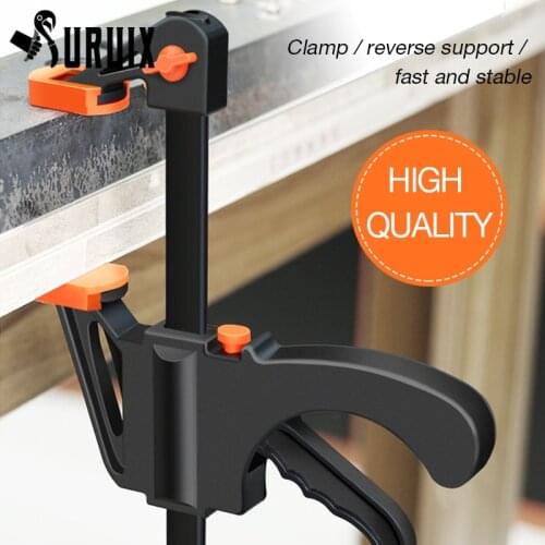 Gadget Tool DIY Adjustable Hand Woodworking Spreader 4 Inch Clip Kit Quick Ratchet Release F Clamp Speed Squeeze Work Bar Clamp