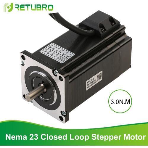 60A3EC Stepper Servo Motor 3.0NM 2 Phase 5A hybrid Nema 23 425oz.in servo Stepping Motor closed loop for kit router cnc