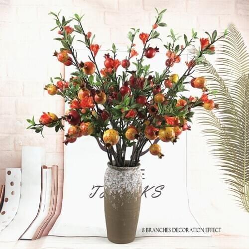 Artificial Fruits Riped Pomegranate Lemon Berry with Large Artificial Fruit Tree for Home Garden Decoration Flores Artificiales