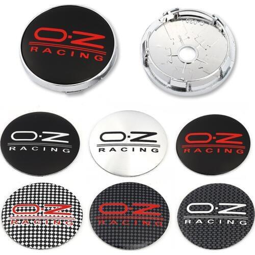 56mm O.Z OZ Racing logo Wheel Center Caps Sticker for Ford Focus BMW Audi Tesla Honda Toyota Mercedes KIA Nissan VW Jeep Hyundai