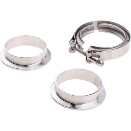 2.5 inch SS 304 V-band Clamp Flange Kit FOR Turbo Exhaust Down Pipe