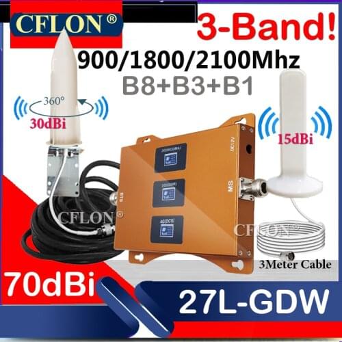 TopSale! 4G Signal Repeater Multi-Band 900 1800 2100Mhz CellPhone 4G Cellular Amplifier GSM DCS LTE 2G3G4G Mobile Signal Booster