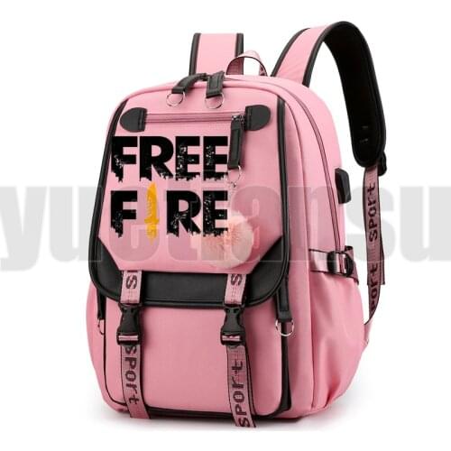 Fashion Anime Free Fire Garena Backpacks Shooting Game Kawaii Back Pack Free Fire Schoolbag Laptop Softback Zipper Bookbag
