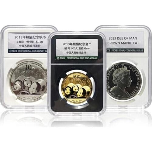1Pc 40mm Fashion White Coin Storage Box Case Protector Box PCGS Collection NGC Quality PCCB High Protector Grade F3X5