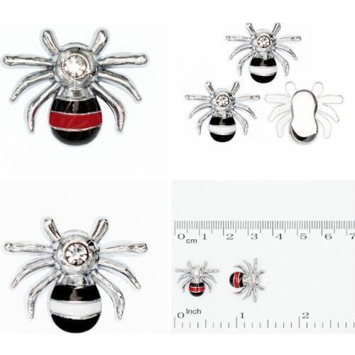 Spider lovely animals wholesale price 50pcs Internal Dia. 8mm DIY slide Charms fit 8mm wristband bracelet pet collar key chain