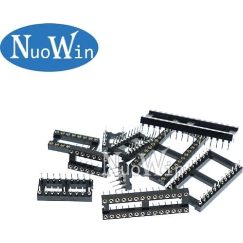 10PCS Round Hole IC socket Connector DIP 6 8 14 16 18 20 24 28 40 pin Sockets DIP6 DIP8 DIP14 DIP16 DIP18 DIP20 DIP28 DIP40 pins