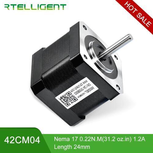 Rtelligent Nema17 Stepper Motor 71Kgcm 42 Motor Nema 17 42CM08 1.2A Stepper Motor for 3D Printer CNC XYZ