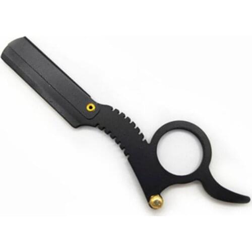 Thumb Straight Edge Barber Razor Folding Shaving Knife Stainless Steel Razor Classic Travel Home Barber Razor Beard Shaving
