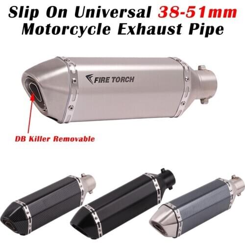 51mm Universal Motorcycle FIRE TORCH Exhaust Pipe Muffler Modified DB Killer Escape For R15 MT-09 PCX 125 R3 GSXR600 CB919 752S