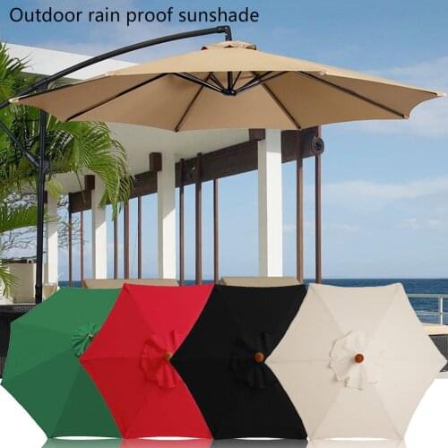 Polyester Water Resistant Outdoor Garden Patio Parasol Replacement Umbrella Cover 8 Bones Waterproof Anti-UV Cover Accessories