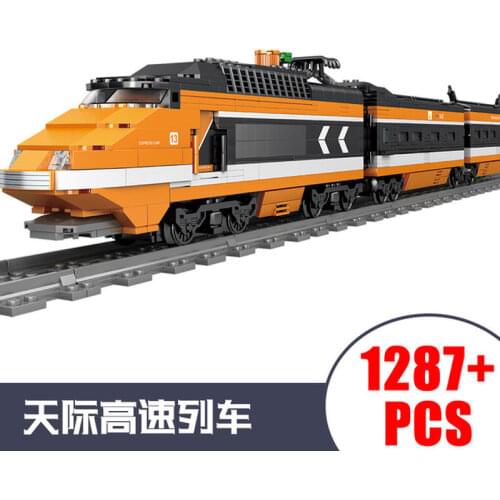 KAZI City Train Power Function Technical Building Block Bricks DIY Tech Toys For Children Compatible All Brands train