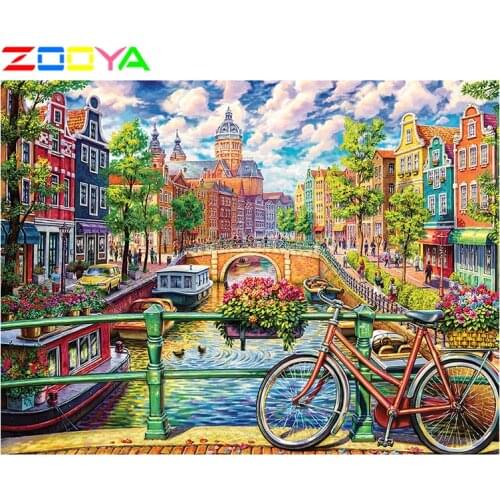ZOOYA DIY 5d Diamond Painting City Landscape Full Drill Diamond Embroidery Scenery Diamond Mosaic Sale Home Decor AE60019