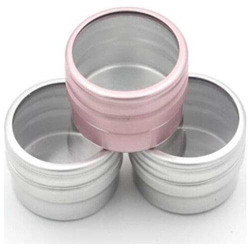 10g Empty Aluminium Cosmetic Bottle Tin Luxury Round Aluminum Jar Can Nail Decoration Crafts Pot Container