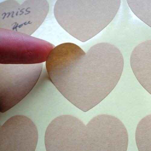 120Pcs Heart Shaped Blank Stickers Scrapbooking Labels Seal Stickers DIY Self-Adhesive Gift Lables Handwritten