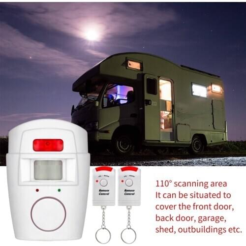 2 Remote Controller Wireless Car Home Security PIR Alert Infrared Sensor Alarm system Anti-theft Motion Detector 105DB Siren
