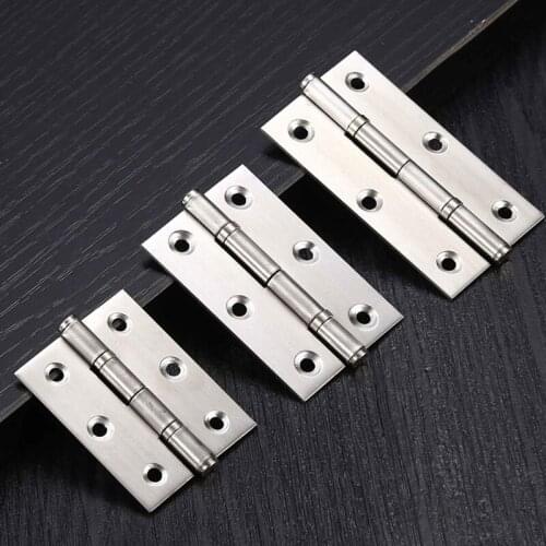 2Pcs/set 2in 2.5in 3in Stainless Steel Flat Door Hinges For Kitchen Toilet Bedroom Furniture Window Cabinet Home
