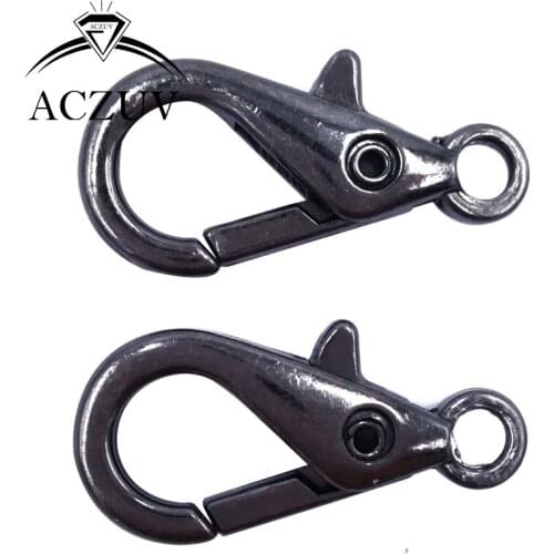 Gunmetal Black 200pcs 28mm Claw Swivel Lobster Clasps Snap Hooks Plate Buckles for Keychains Purse Chain DIY Findings LCSH002
