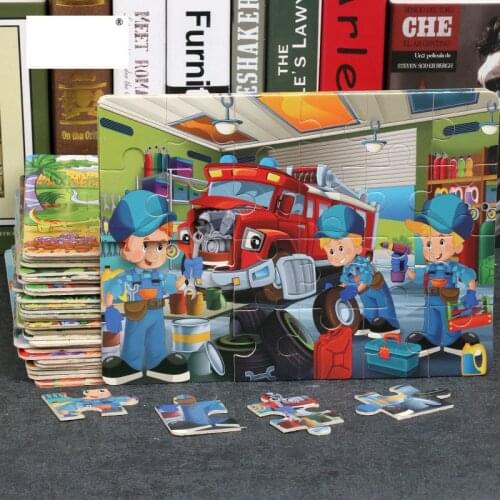 24/40/60 Pcs Kid Early Educational Toys Baby Hand Grasp Wooden Puzzle Toy Shape Color Animal Learning Education Child Wood Toy