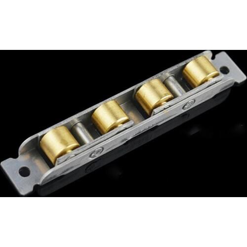 4 Pcs Sliding Door Wheels Rollers Heavy Mute window Sliding Door Bearing Rollers Four rounds Copper wheel Window Pulley Hardware