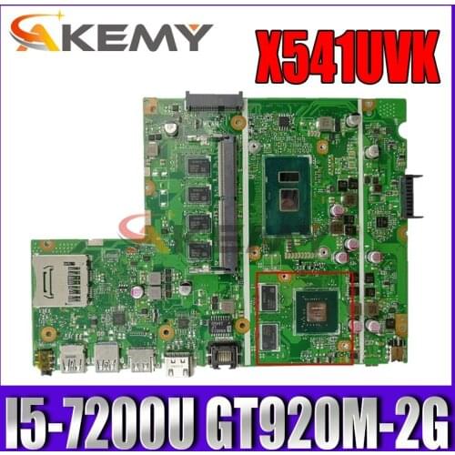 Akemy X541UVK Laptop motherboard for ASUS X541UJ X541UV original mainboard 4GB-RAM I5-7200U GT920M-2G