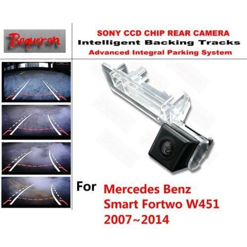For Mercedes Benz Smart Fortwo W451 2007~2014 CCD Car Backup Parking Camera Intelligent Tracks Dynamic Guidance Rear View Camera