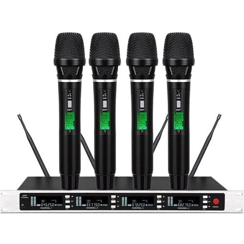 Bolymic Wireless Microphone Transmiter and Receive System True Diversity Handheld/Headset/Lavalier Condenser Microphone Mikrofon