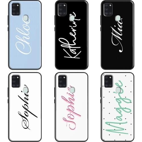Personalized Signature Name Custom Monogram Cover For Samsung A12 A32 A42 A52 A72 A02S A10 A40 A50 A70 A20e A21S A11 A31 A51 A71