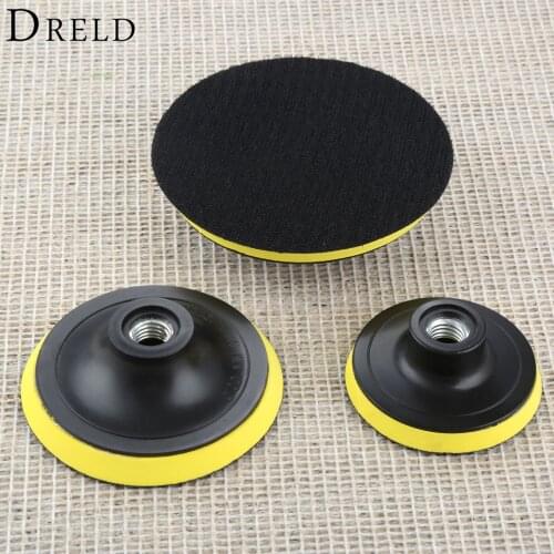 DRELD 1pc 3/4/5 inch Car M14 Backing Plate Pad Hook Loop Polishing Buffing Pad Dia.75mm 100mm 125mm car wash