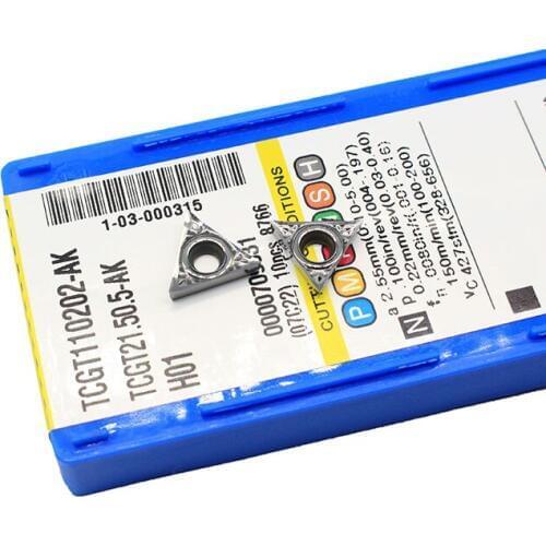 TCGT110202 AK H01 10pcs Aluminum cutter blade Insert Cutting Tool turning tool CNC Tools AL +TIN Alloy wood