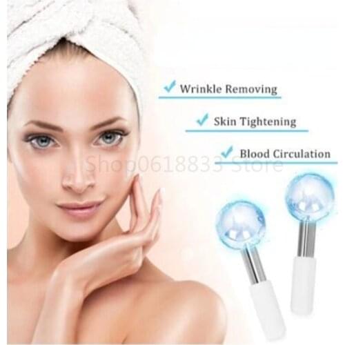 Stainless Steel Beauty Ice Globes Face Massager Cryo Massage Tools For Body And Neck Face Lift Skin Care Home Spa Facial Roller