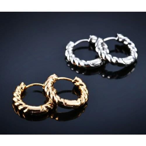 Minimalist Female Metal Small Earrings Classic Gold Silver Color Hoop Earrings For Women Charm Bride Round Wedding Earrings