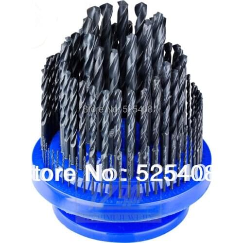 100 different size 1mm~13mm hss drill bit set black drill bit set High Speed Steel Whole Grinding Twist Drill Bits Set 100pcs