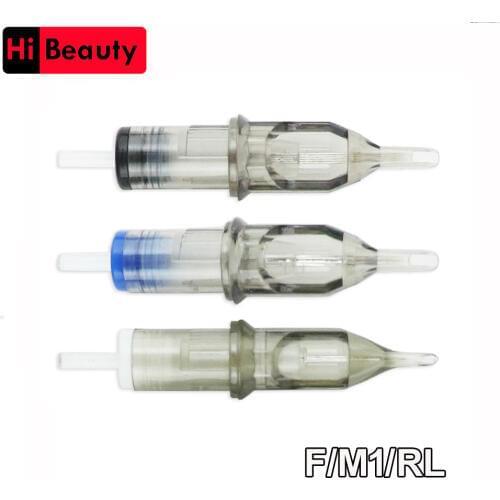 20pcs/lot Disposable Sterilized Flat Liner Tattoo Cartridge Needles For Permanent Lip Eyebrow Makeup Tattoo Rotary Pen Supplies