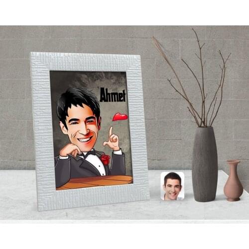 Personalized Is Caricature Of Decorative Çerçeve-3