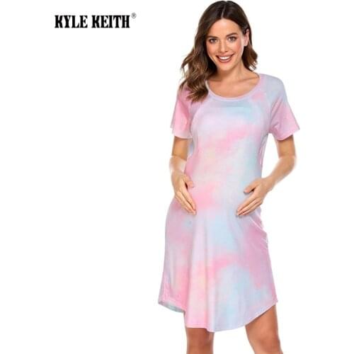New Women Maternity Dress Round Collar Short Sleeve Breastfeeding Clothes fashion pregnancy ropa de maternidad clothing