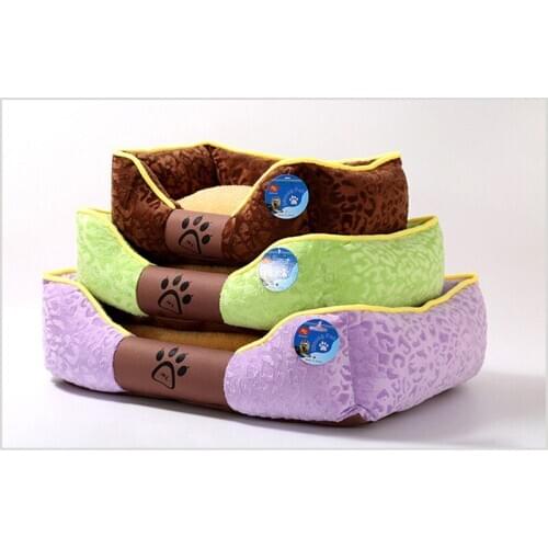 Footprint Rectangle Pet Dog Bed Warm Dog Kennel House Winter Pets Dog Beds For Small Medium Dogs Cats Soft Sofa Cushion Mats